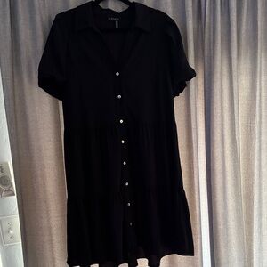 1. State Charcoal Button-Up Dress